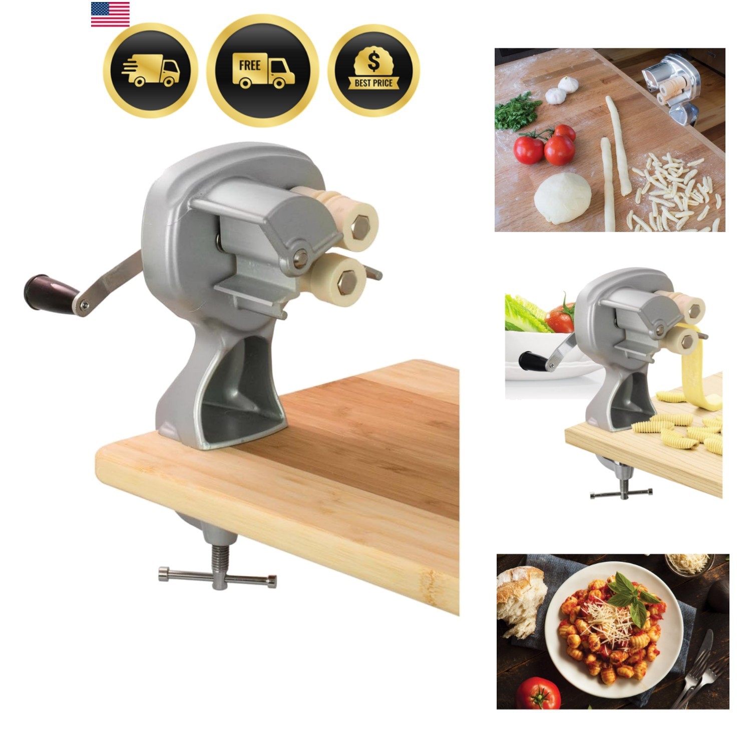 Fantes Cavatelli Maker Machine for Authentic Italian Pasta, The Italian Marke...