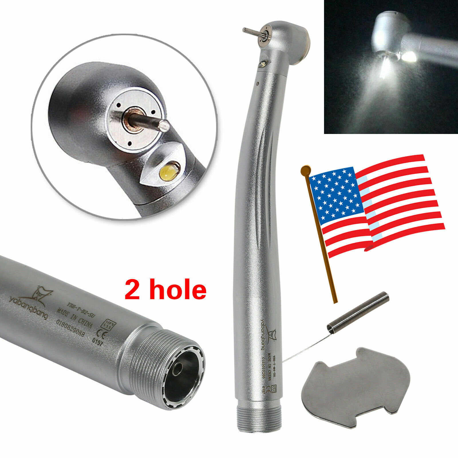 Yabangbang E-generator Dental LED Fiber Optic High Speed Handpiece 2/4 hole YBM