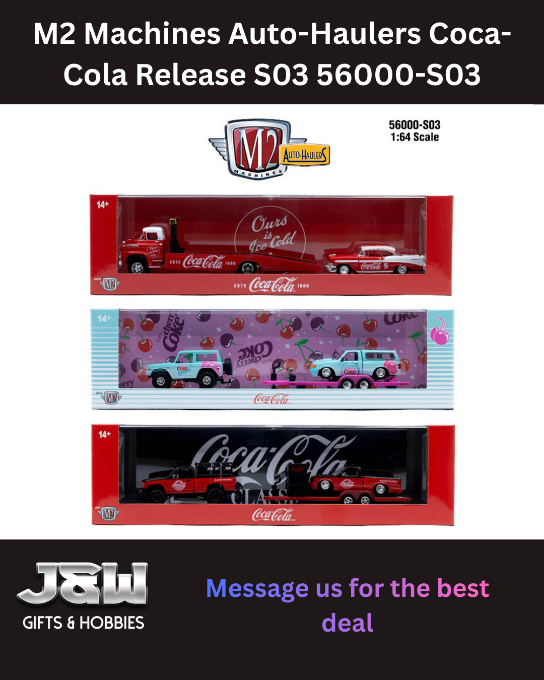 M2 Machines Auto-Haulers Coca-Cola Release S03 Set 56000-S03 1/64