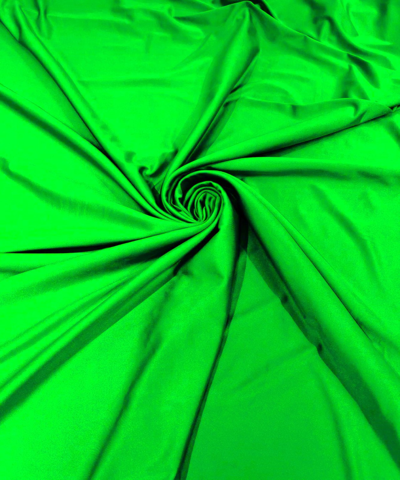 Lime Green Heavy Weight Solid Shiny Two Way Stretch Polyester Spandex Super