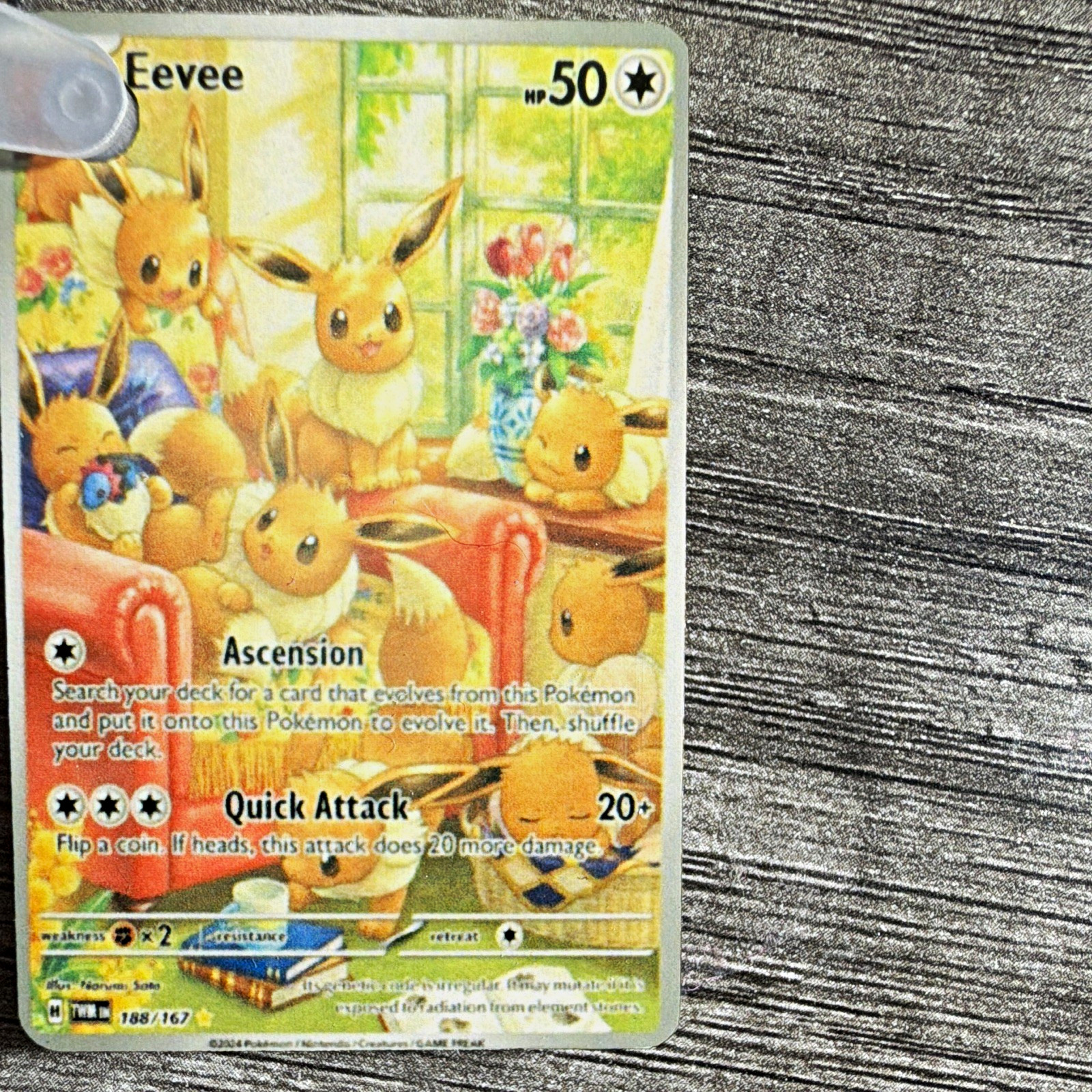 The Pokémon Company Eevee 188/167 SV06 Twilight Masquerade Illus Rare (Keychain) The Pokémon Company Eevee 188/167 SV06 Twilight Masquerade Illus Rare (Keychain)