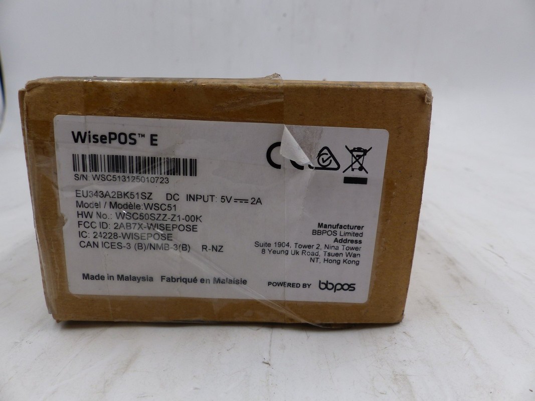 BBPOS WISEPOS E WSC51 EU343A2BK51SZ TOUCH SCREEN CREDIT CARD READER WITH BATTERY