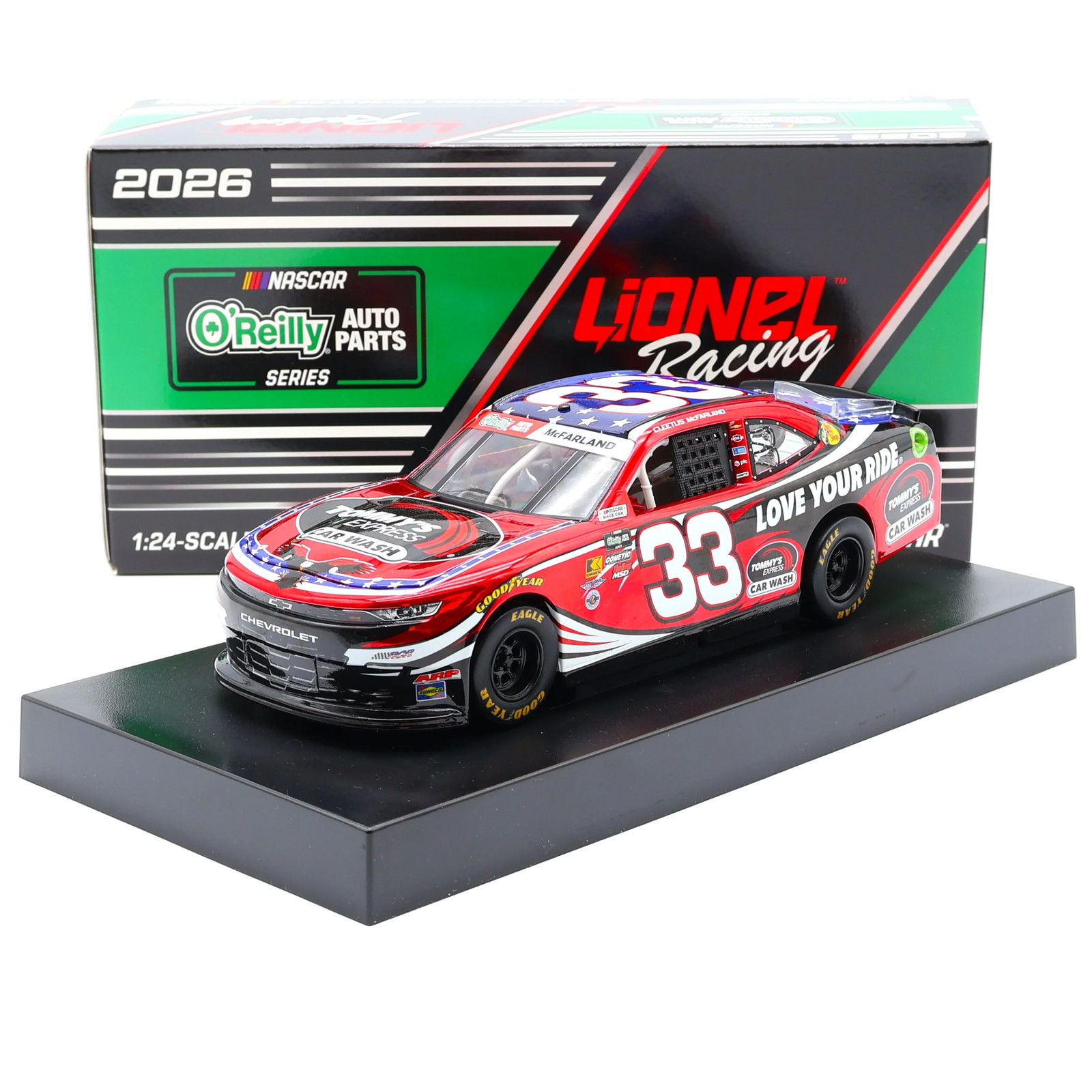 Cleetus McFarland 2026 Tommy\'s Express Car Wash Color Chrome 1:24 Nascar Diecast