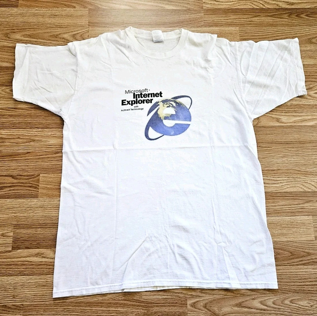 Vintage 90s Microsoft Internet Explorer Tech T Shirt Fullsize S-5XL