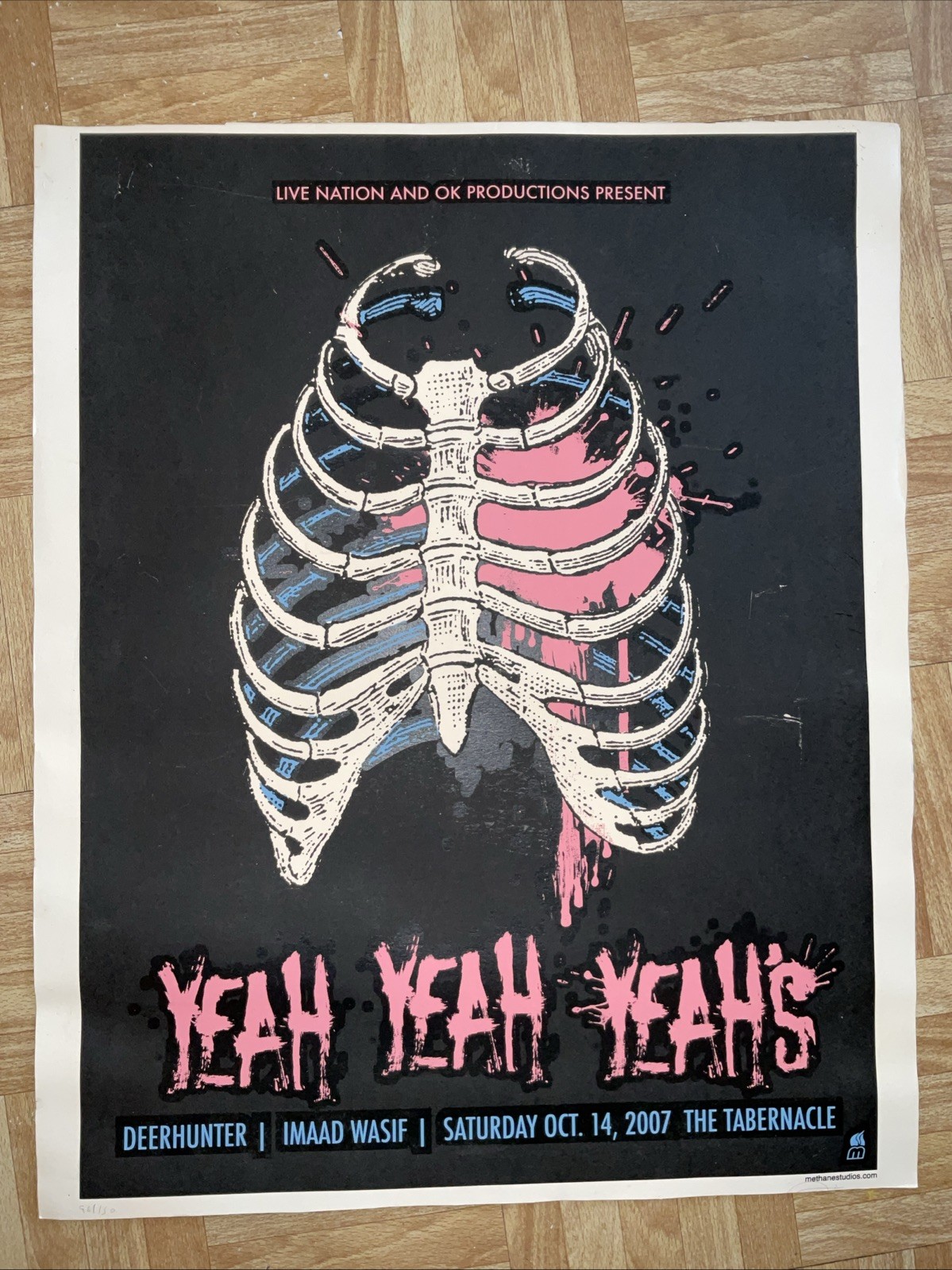 YEAH YEAH YEAHS POSTER SHOW YOUR BONES TOUR RIBCAGE 2006 TABERNACLE RARE