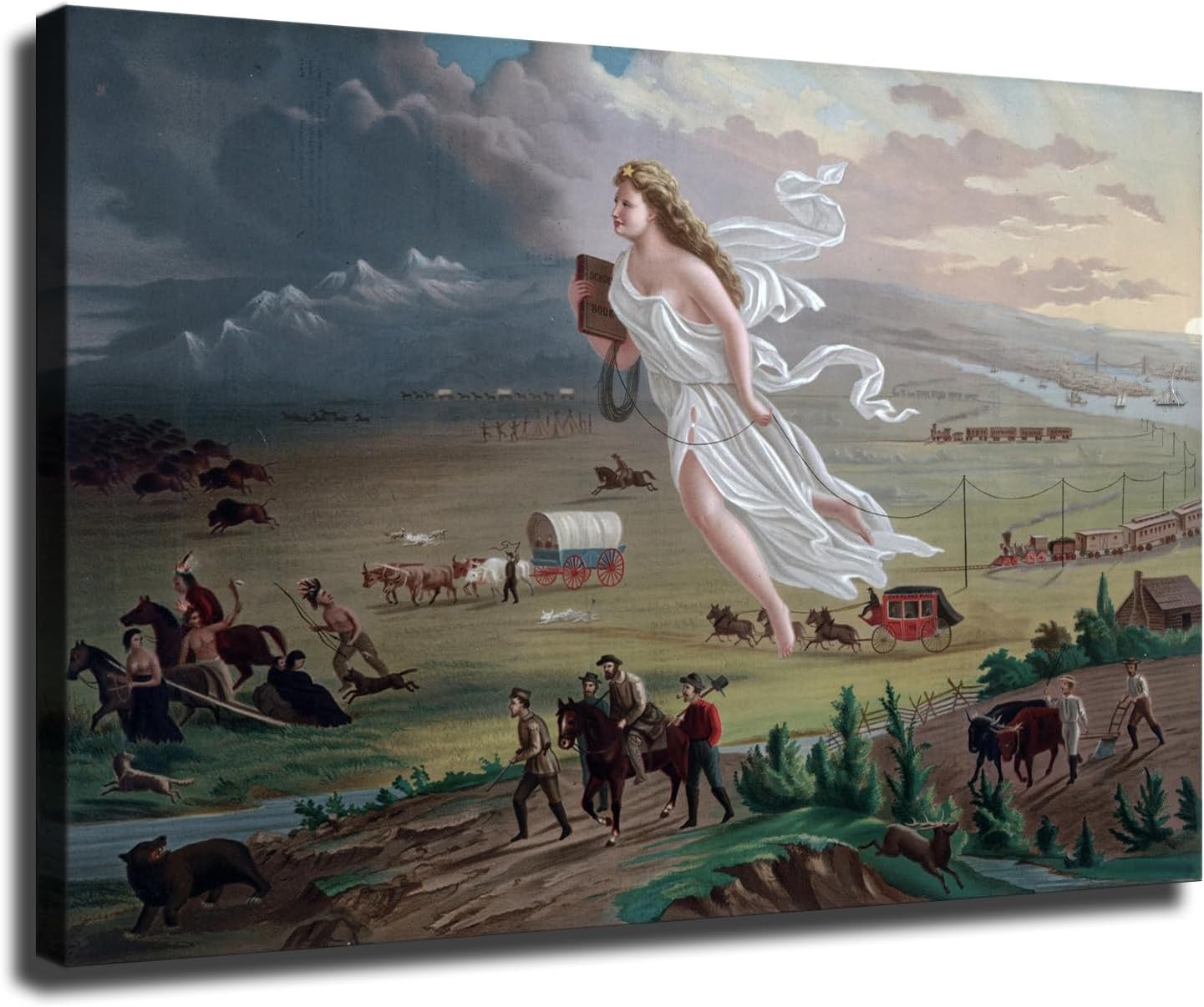 American Progress Manifest Destiny USA History PosterCanvas Art and Wall Art