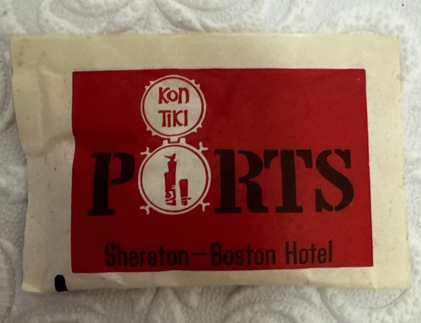 Vintage Kon Tiki Sheraton Boston Hotel Sugar Packet Advertising Collectible RARE