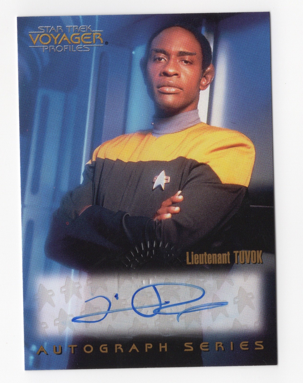 Tim Russ as Tuvok 1998 Star Trek Voyager Profiles Autograph Card Auto A4