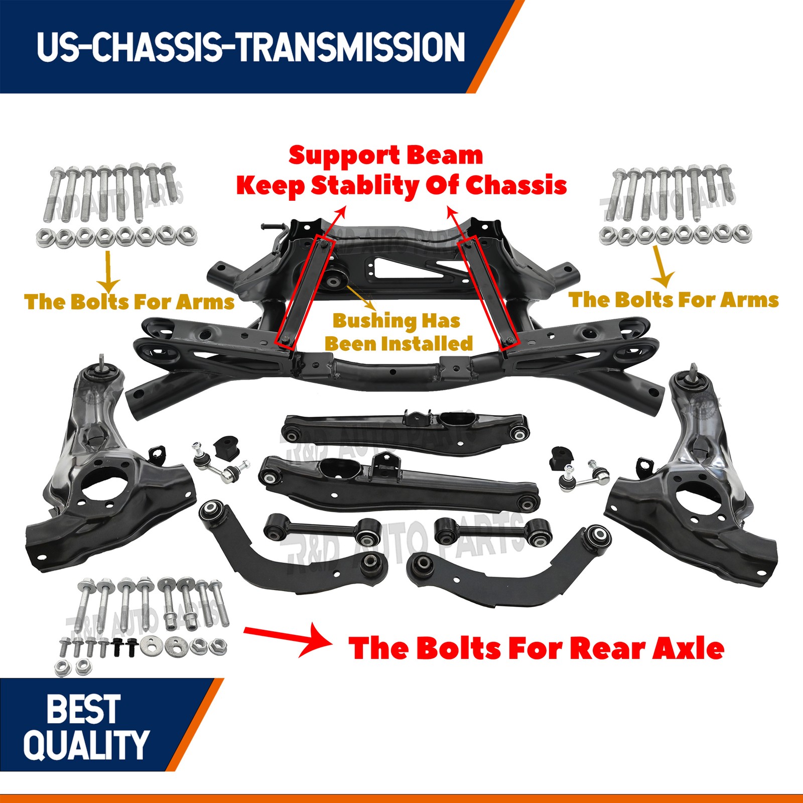 Rear Suspension REPAIR KITS + SUBFRAME + BOLTS FOR JEEP PATRIOT 07-17 4WD AWD