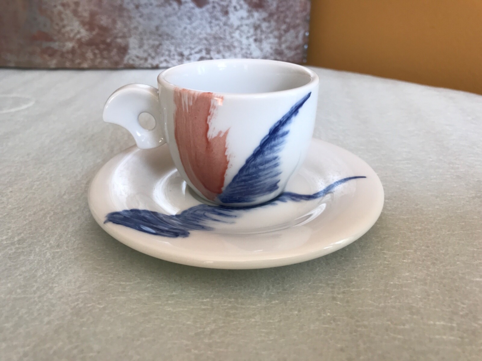 Vintage Manto 2oz. Demitasse Tea Cup & Saucer Set Espresso Abstract-Art Deco-MCM