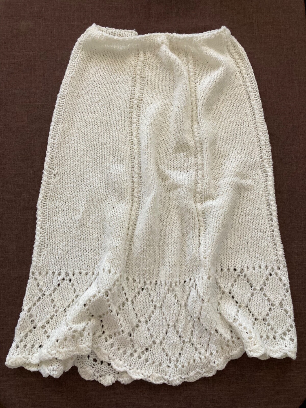 Retro Hand Knitted Skirt Bulgarian Communist Era