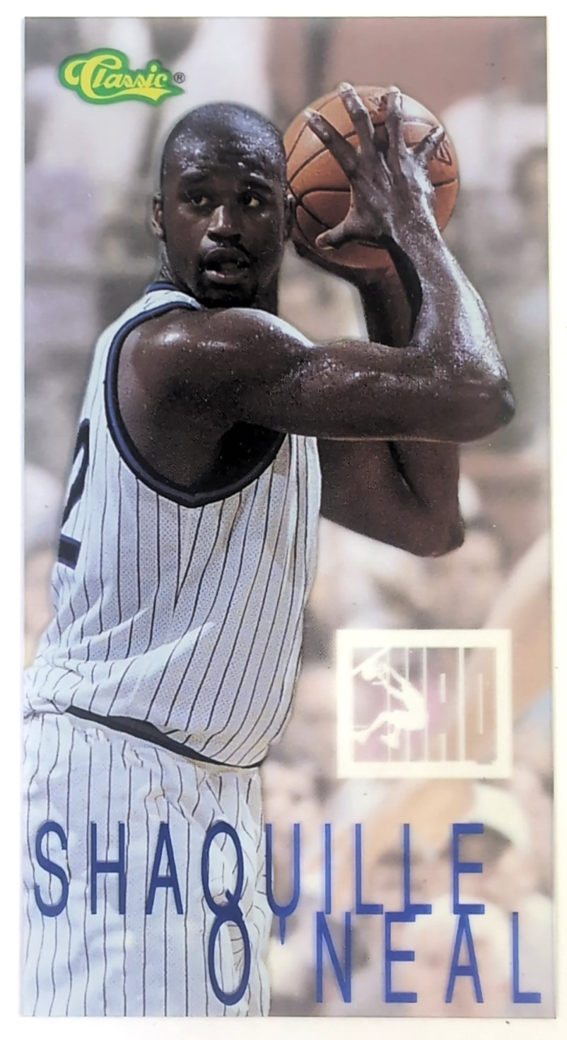 1994-95 Classic Acetate Shaquille O\'Neal Basketball Cards #\'d /24900, 4.75x2.5 1994-95 Classic Acetate Shaquille O\'Neal Basketball Cards #\'d /24900, 4.75x2.5