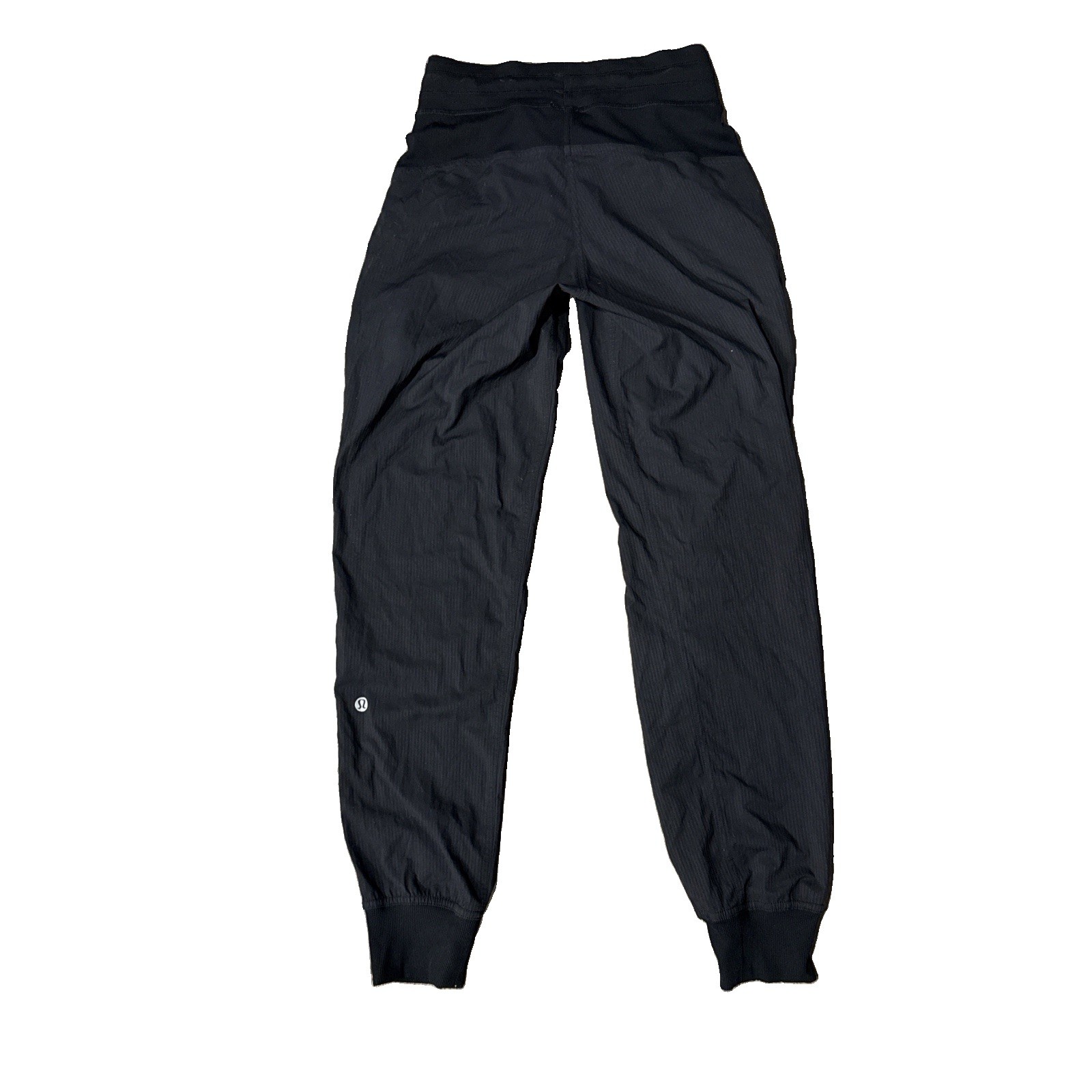 lululemon Women’s Black Jogger Pants Drawstring Pockets Stretch Size 0