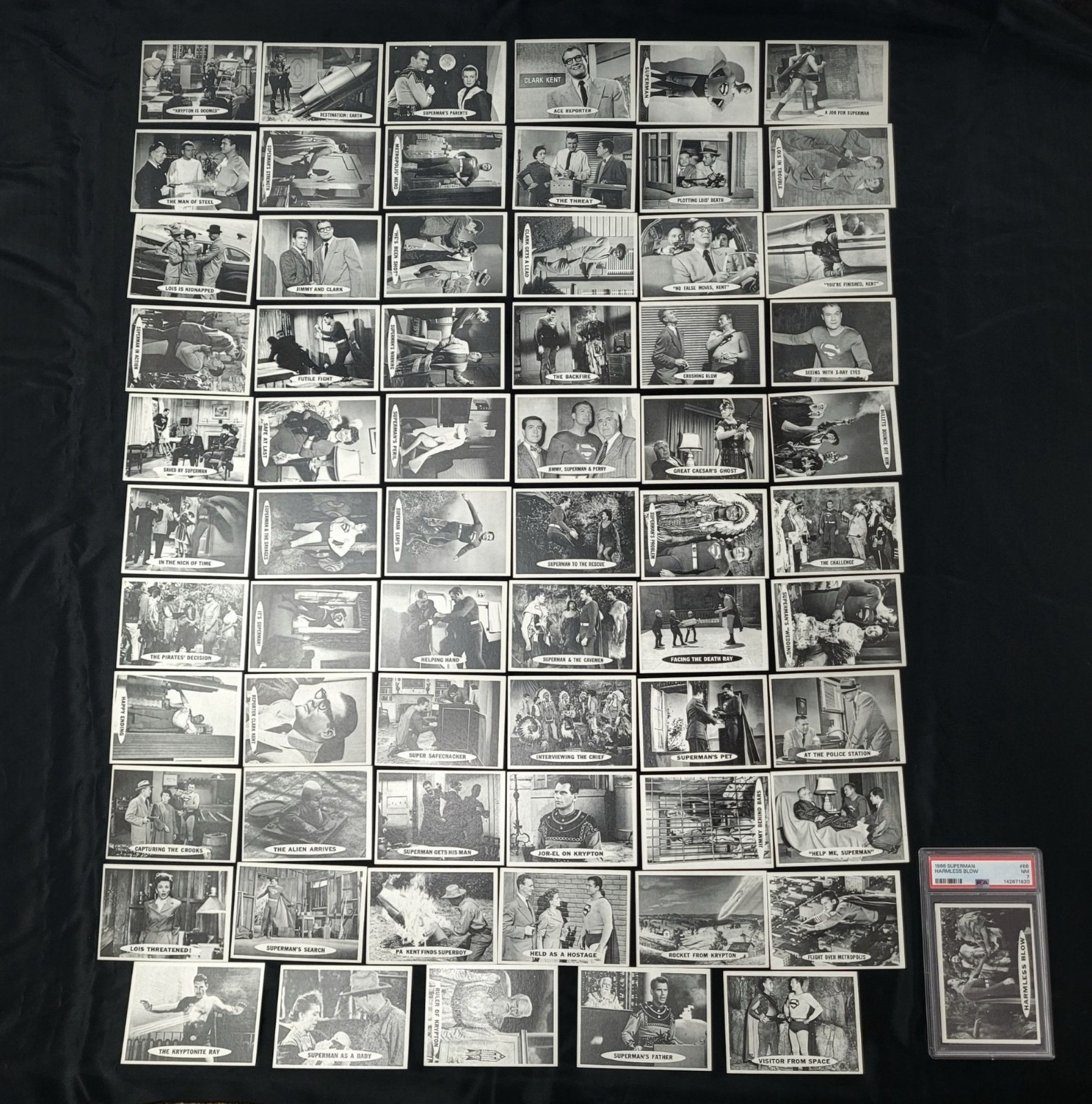 1966 Topps Adventures of Superman Complete Set 1-66 Sharp Corners #66 is a PSA 7 1966 Topps Adventures of Superman Complete Set 1-66 Sharp Corners #66 is a PSA 7
