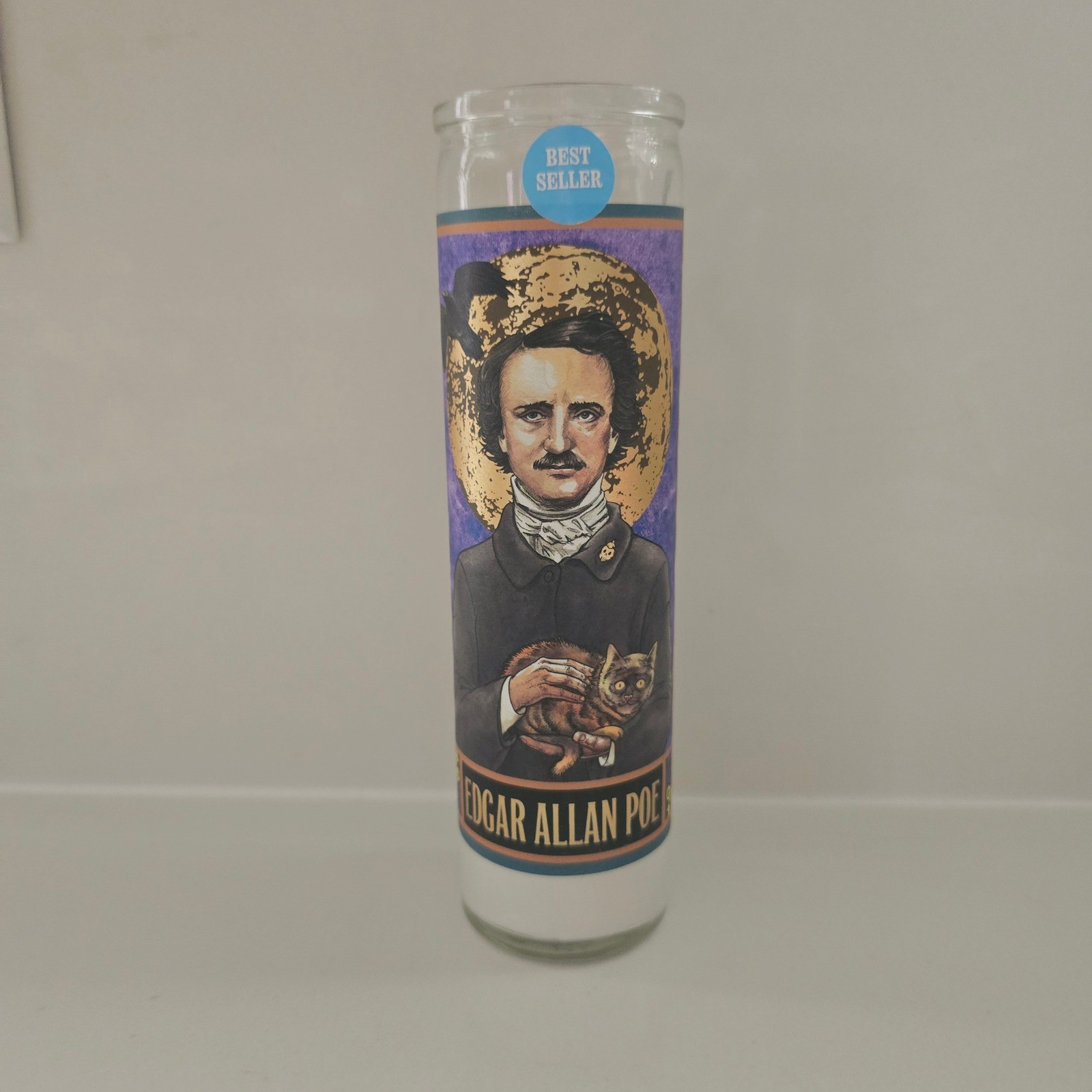 New Unemployed Philosophers Guild Secular Saint Edgar Allan Poe Prayer Candle