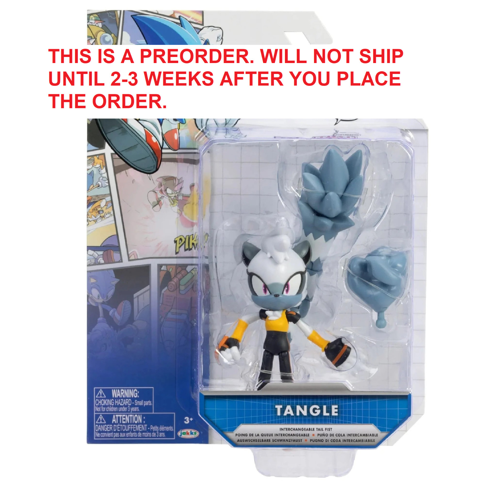 PREORDER Jakks 4 Inch Tangle The Lemur with Interchangeable Tail Fist and 17Pts