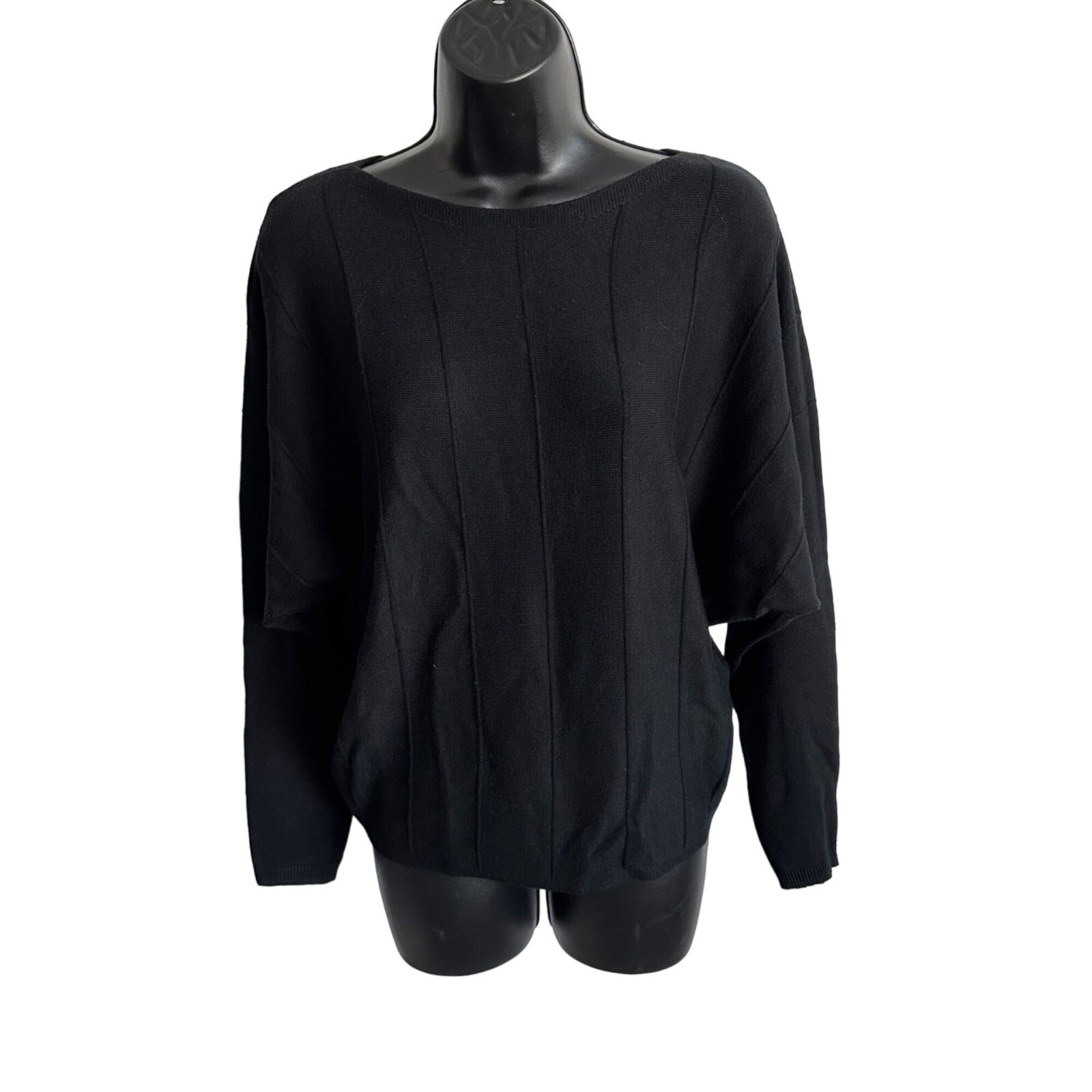 Vila Milano Wool Blend Pullover Sweater Black Size Small