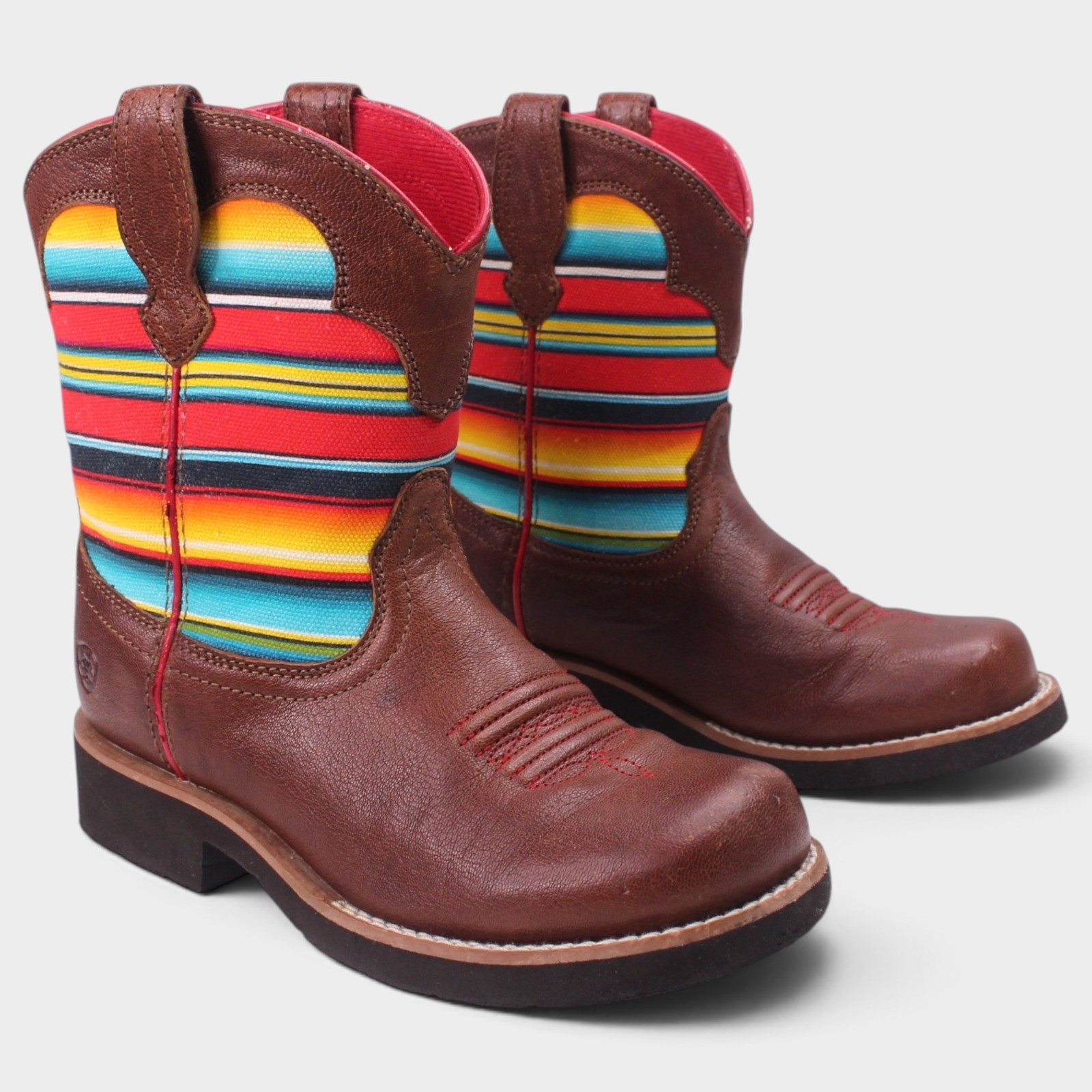 Ariat Fatbaby Bell Unisex Kids 2.5 Sorrel Serape Western Boots 10027308 Ariat Fatbaby Bell Unisex Kids 2.5 Sorrel Serape Western Boots 10027308