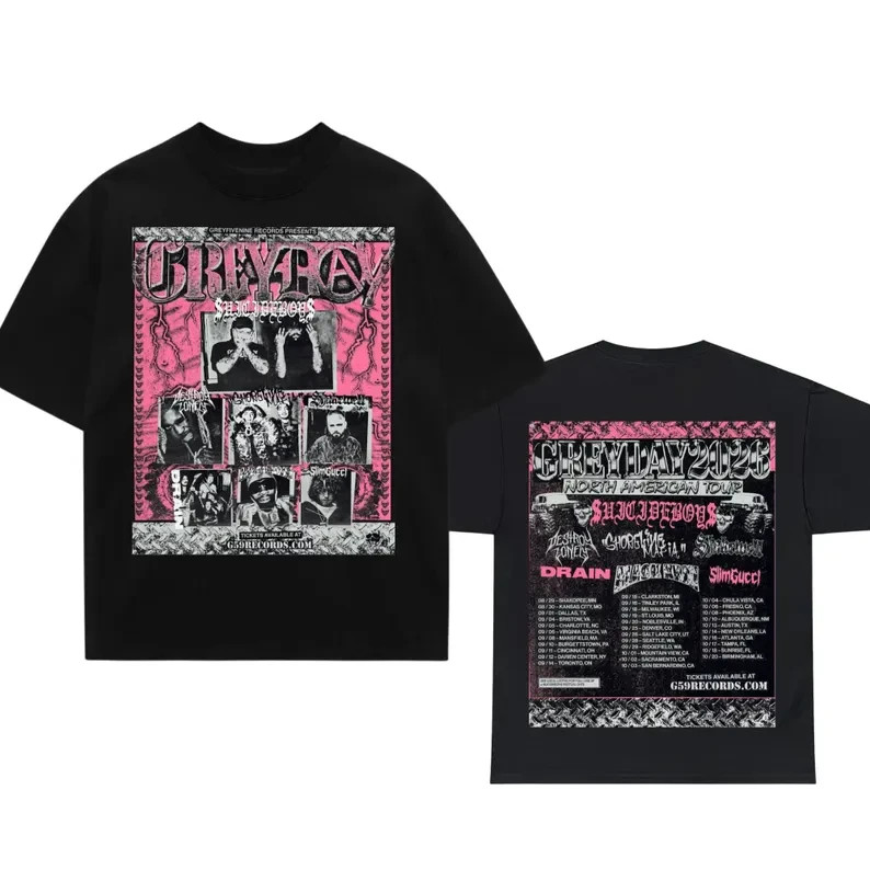 Grey Day 2026 Tour Shirt, Suicideboys G59 Merch, Unisex Rapper  AN69413