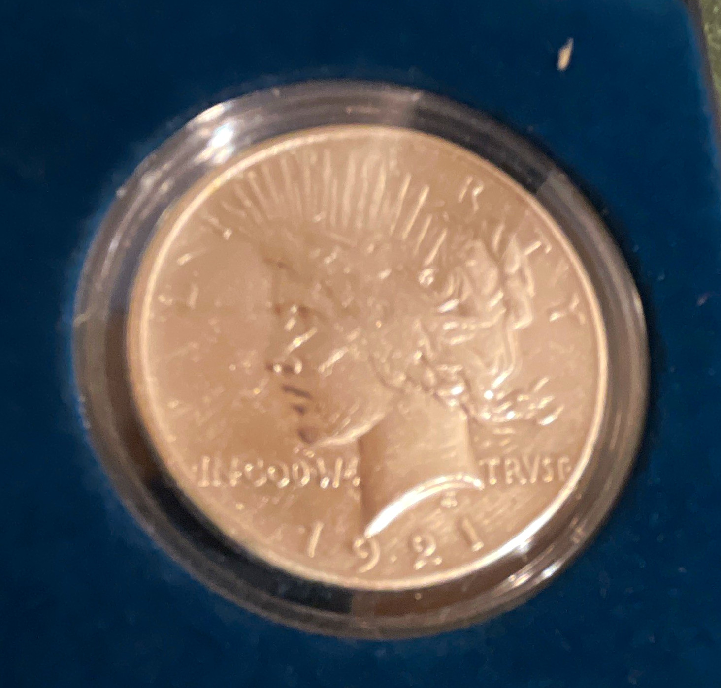 1921 Silver Peace Dollar $1 0.900 Business Strike Philadelphia w/ Capsule & Card