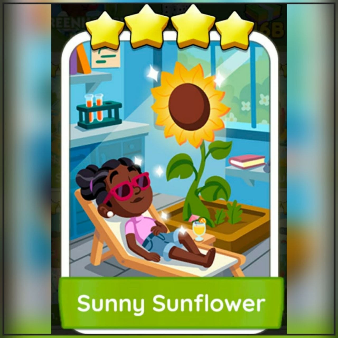1 x Sunny Sunflower (⭐️⭐️⭐️⭐️) - Set 12 - Mono_Poly_Go Stickers - Best Service 1 x Sunny Sunflower (⭐️⭐️⭐️⭐️) - Set 12 - Mono_Poly_Go Stickers - Best Service