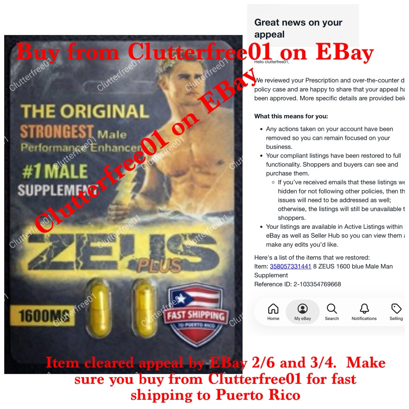 4 ZEUS 1600 gold Male Supplements