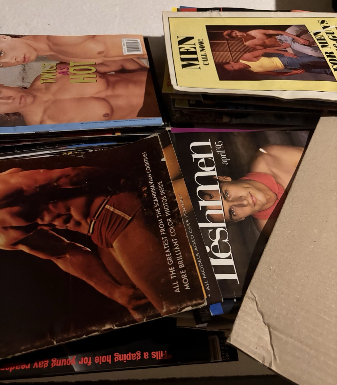 LOT OF 6 Random Mystery Gay Men’s Interest Magazine Playboy Inches READ DESC