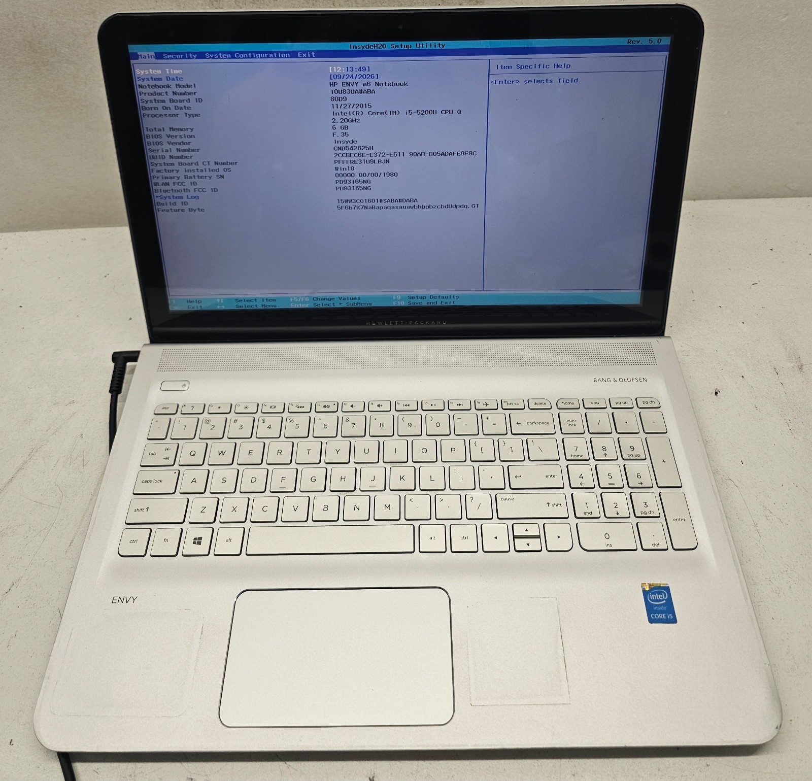 HP Envy m6-ae151dx Laptop Intel Core i5-5200U 6GB Ram NO HD/OS (FL)