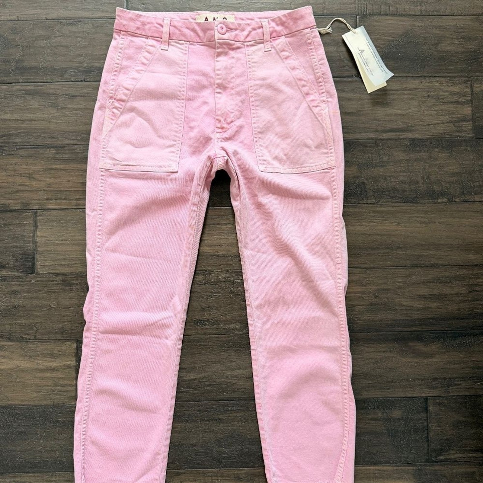 AMO Denim Cutie Dyed Pink Relaxed Army Trouser Sz 27 NWT $268