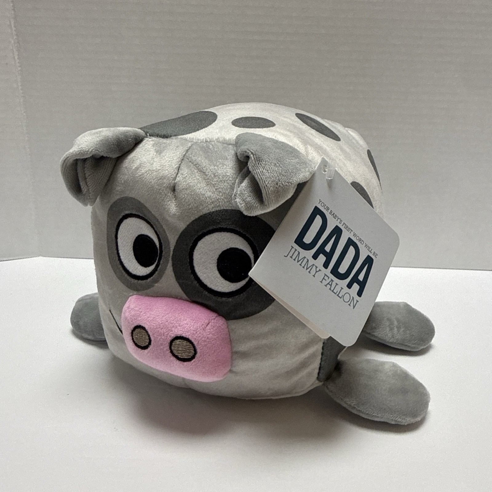 NEW Dada Plush Stuffed Animal Toy Gray Cow Black Dots Jimmy Fallon Kohls Cares