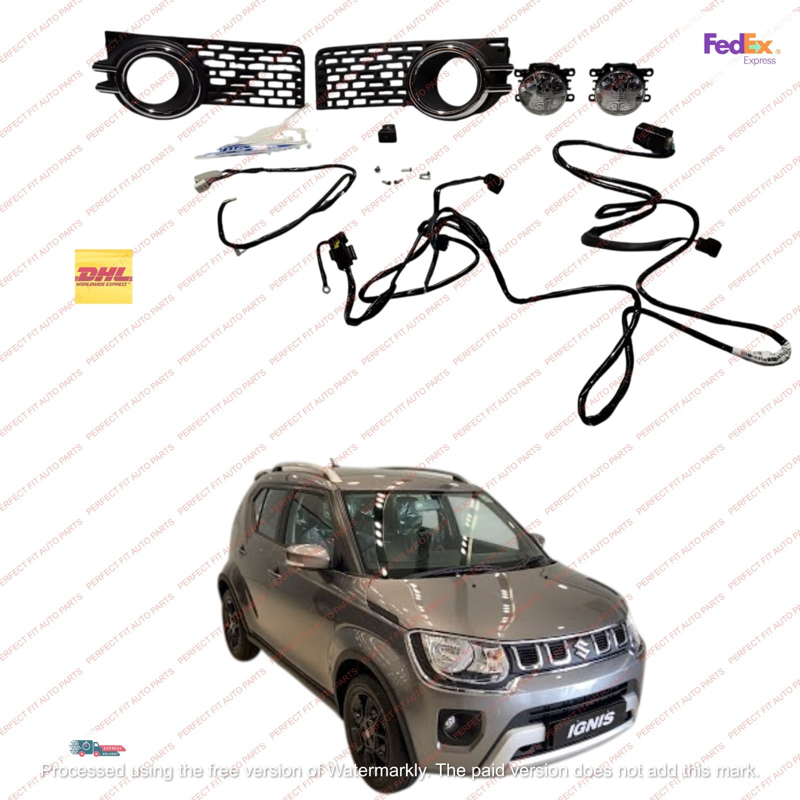 Fog Lamp Kit Fit For Suzuki Ignis 2017-2018 Model 990J0M66R11-010 Oem Genuine