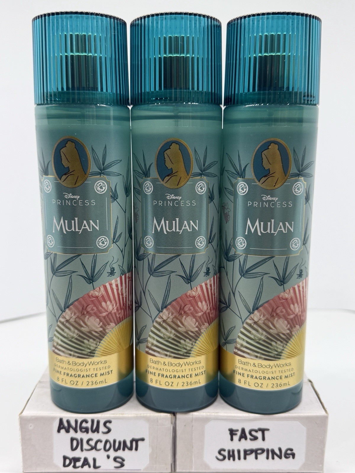 Bath & Body Works 3PCS DISNEY PRINCESS  MULAN Fine Fragrance MIST NEW.
