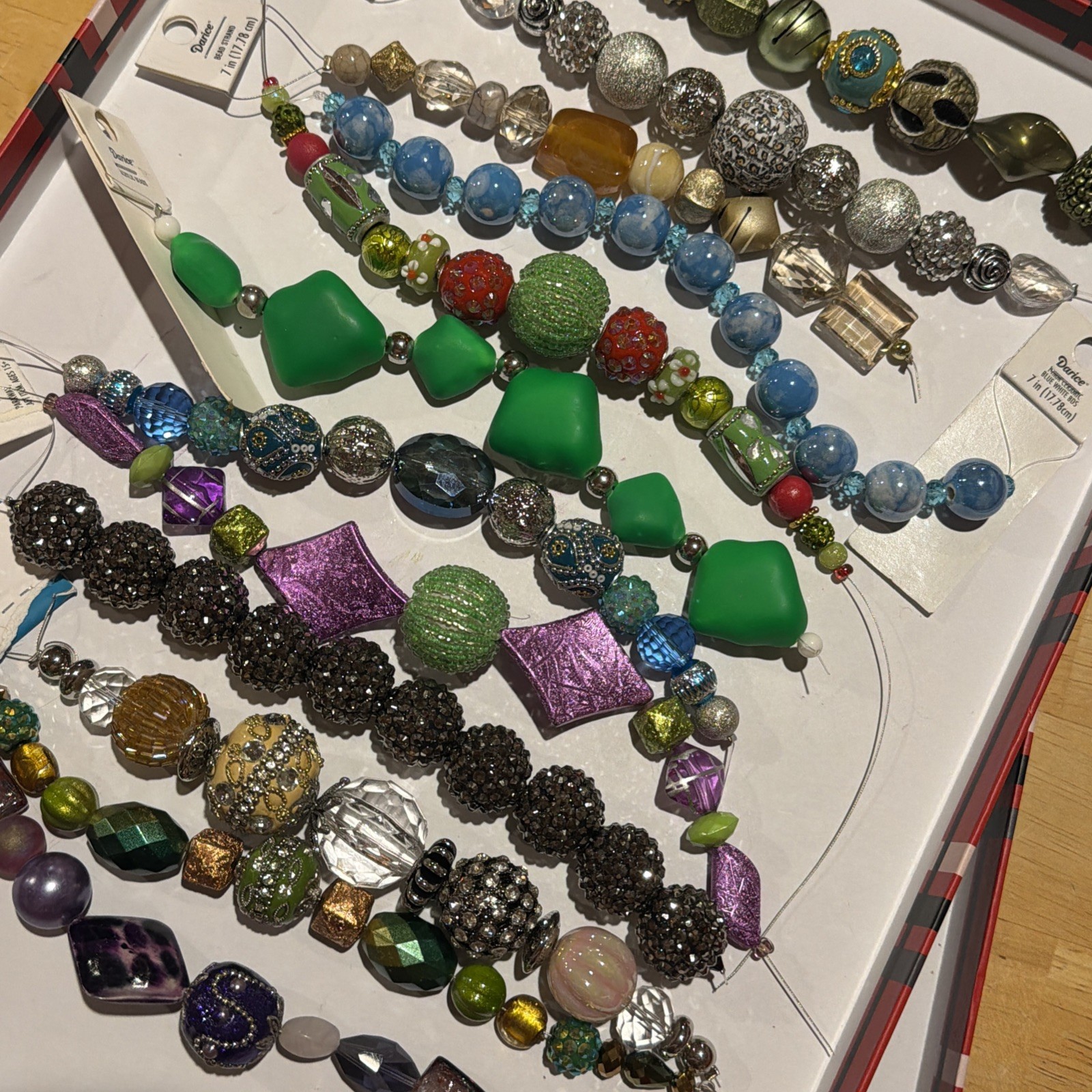 12 strand bead assortment chunky Jesse James boho style beads 12 strand bead assortment chunky Jesse James boho style beads