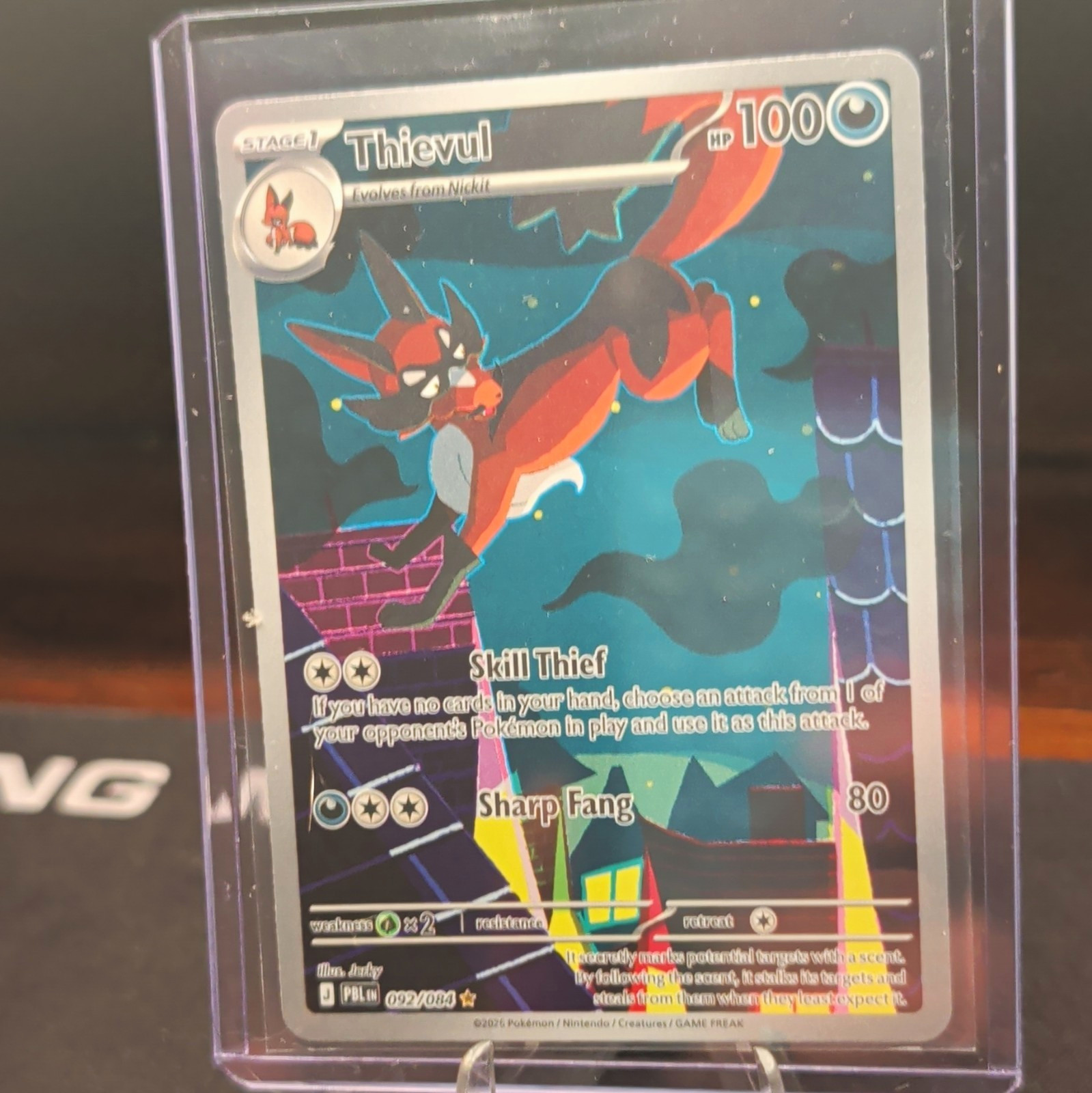 The Pokémon Company Thievul 092/084 Paldean Fates Reverse Holo (EN) 100 HP The Pokémon Company Thievul 092/084 Paldean Fates Reverse Holo (EN) 100 HP