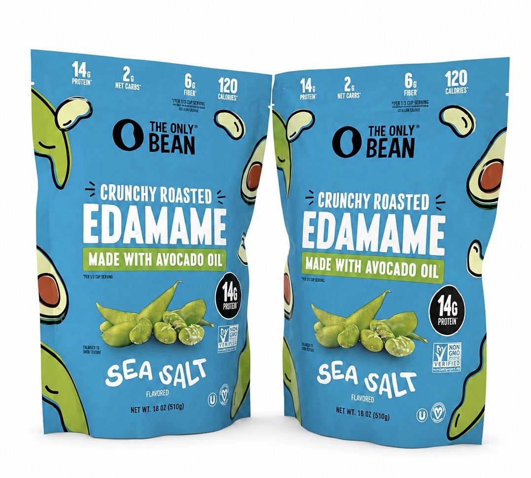 (2 Pack) The Only Bean Crunchy Roasted Edamame, Sea Salt, 18 oz - BB 02/2027 (2 Pack) The Only Bean Crunchy Roasted Edamame, Sea Salt, 18 oz - BB 02/2027