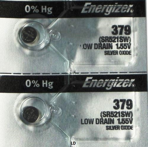 ENERGIZER 379 SR521SW (2 piece) 379 BATTERY NEW SEALED Authorize Seller