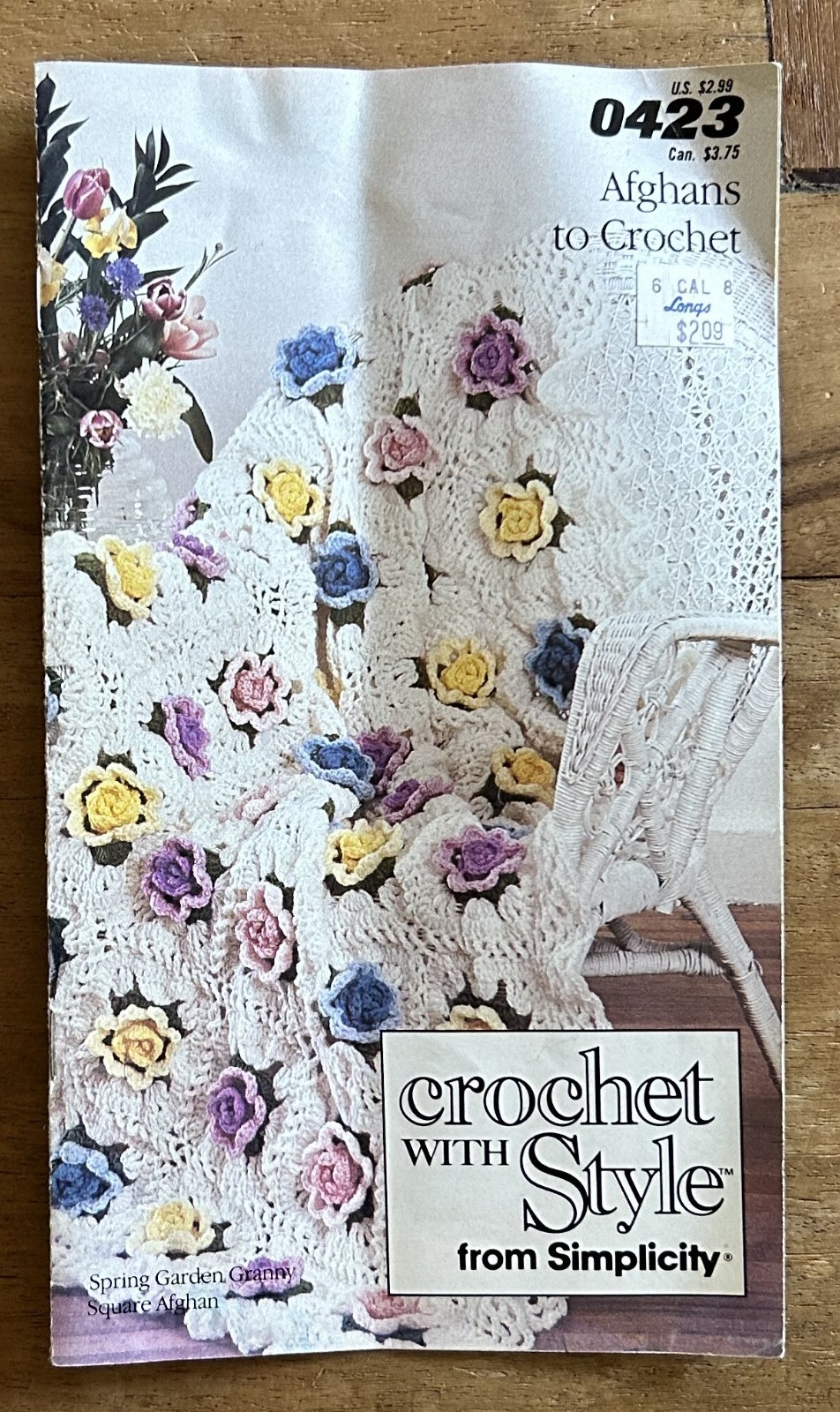 Vintage 1985 Simplicity 0423 Afghans to Crochet Pattern Booklet Granny Square Vintage 1985 Simplicity 0423 Afghans to Crochet Pattern Booklet Granny Square