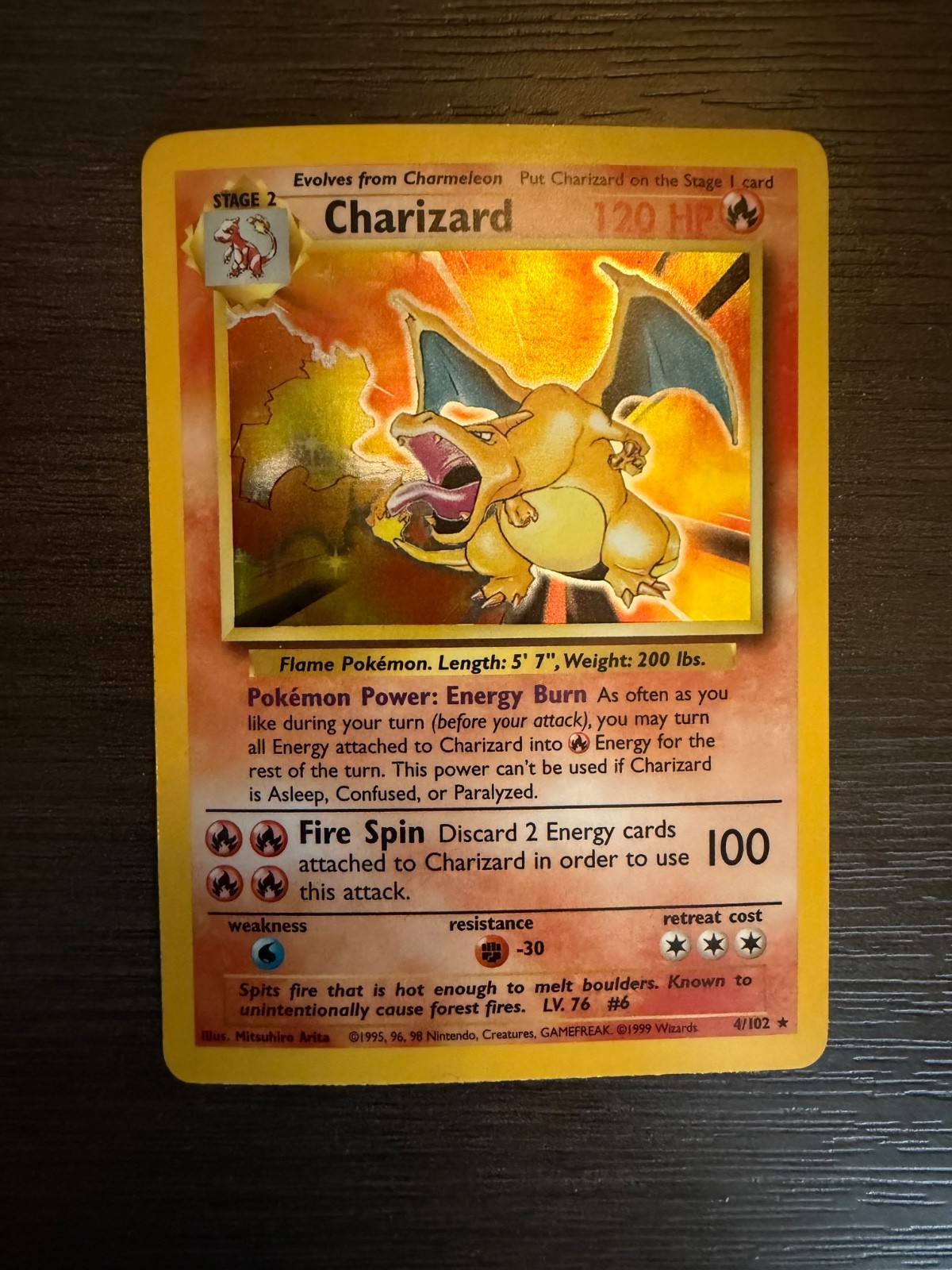 NM Charizard 4/102 Base Set CLEAN HOLO Great Grade Option