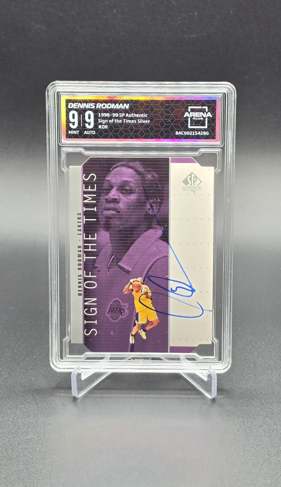1998-99 SP Authentic Sign of the Times Dennis Rodman Clean 9 Mint Rare SSP Auto