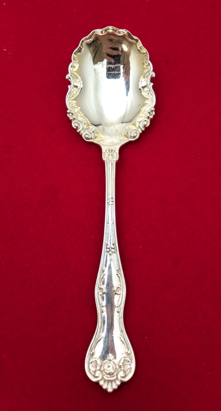 Antique Haas & Son Sterling Silver 7-1/4\'\' Berry Serving Spoon Antique Haas & Son Sterling Silver 7-1/4\'\' Berry Serving Spoon