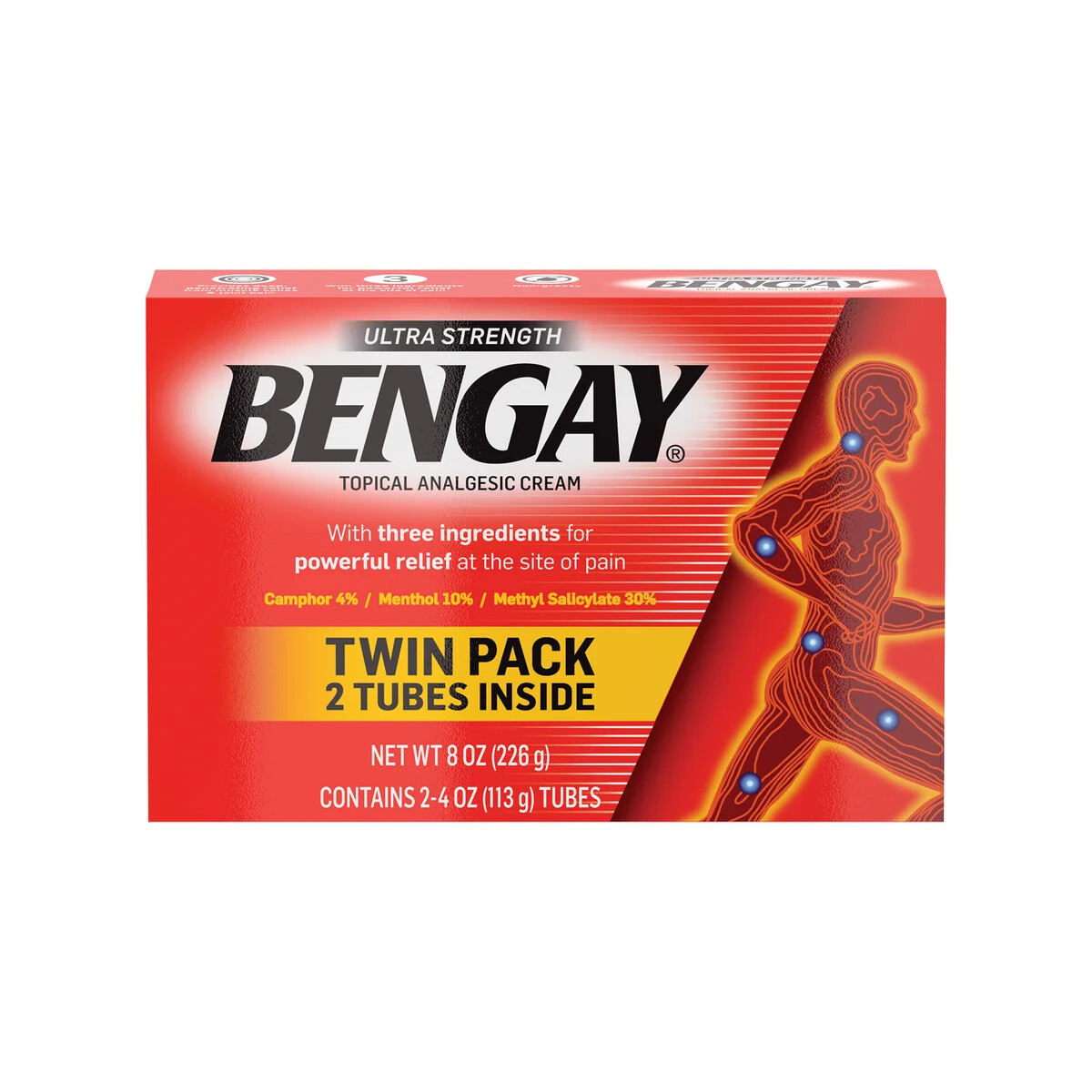 Bengay Ultra Strength Pain Relieving Cream, 2 x 4 oz Tubes Bengay Ultra Strength Pain Relieving Cream, 2 x 4 oz Tubes