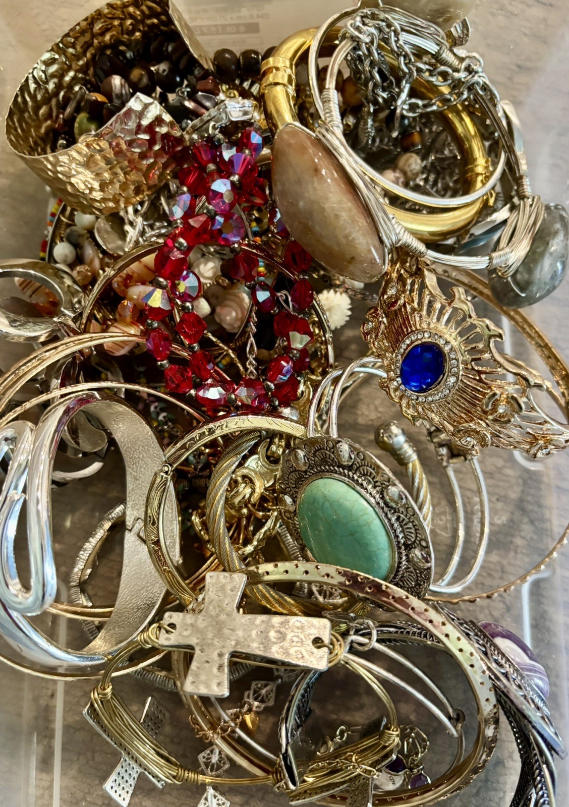 MEDIUM Flat Rate Box Filled w/ 10+ Pounds of Jewelry Mix - Hours of Fun 