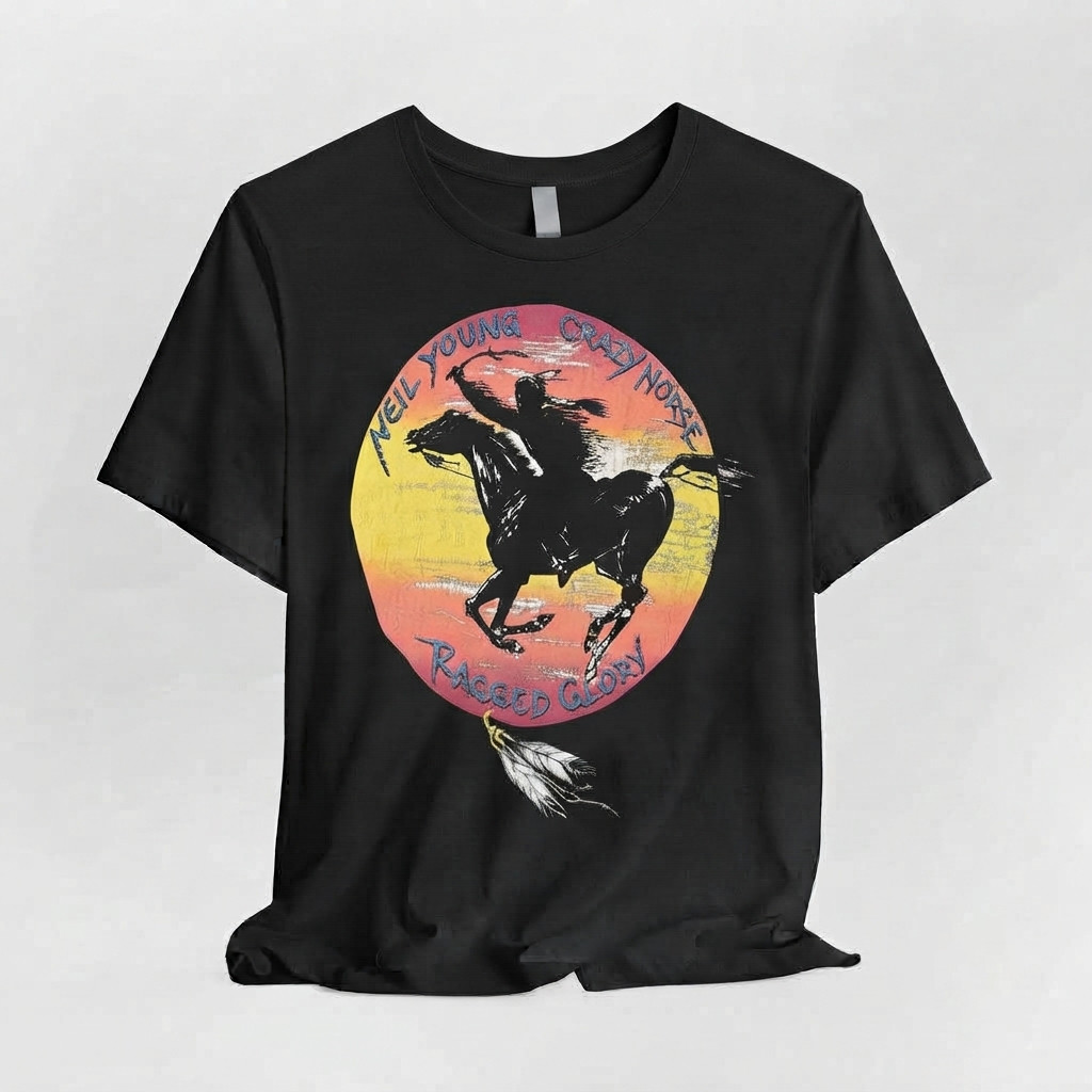 Neil Young Crazy Horse 90s Classic Rock T-Shirt Vintage Tour Concert Fan Tee Neil Young Crazy Horse 90s Classic Rock T-Shirt Vintage Tour Concert Fan Tee