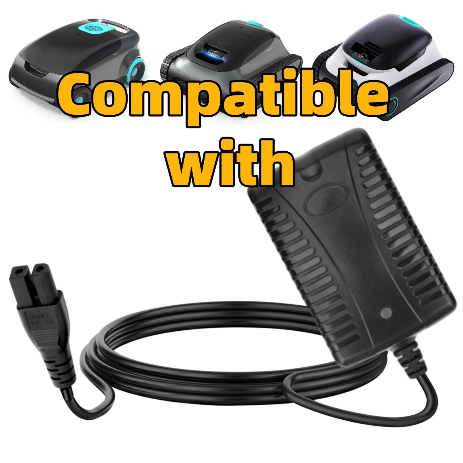 16.8V Charger for Aiper Scuba N1 / X5 Pro Robotic Pool Vacuum with 14.4V Battery