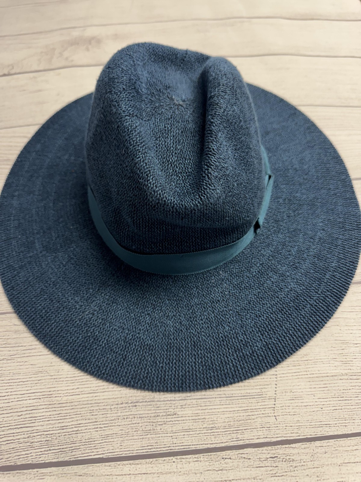 Brixton Hat Fedora Lyons Knit Packable Womens XS Midnight Blue Adjustable Travel