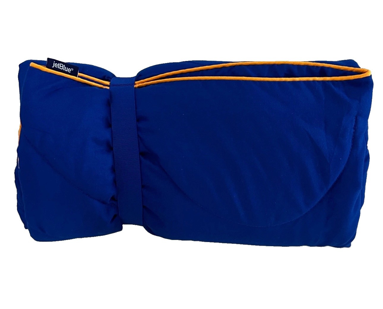 JetBlue Airways 49 x 36 in. Royal Blue Roll-Up Quilted Blanked (Mint Class) NEW JetBlue Airways 49 x 36 in. Royal Blue Roll-Up Quilted Blanked (Mint Class) NEW