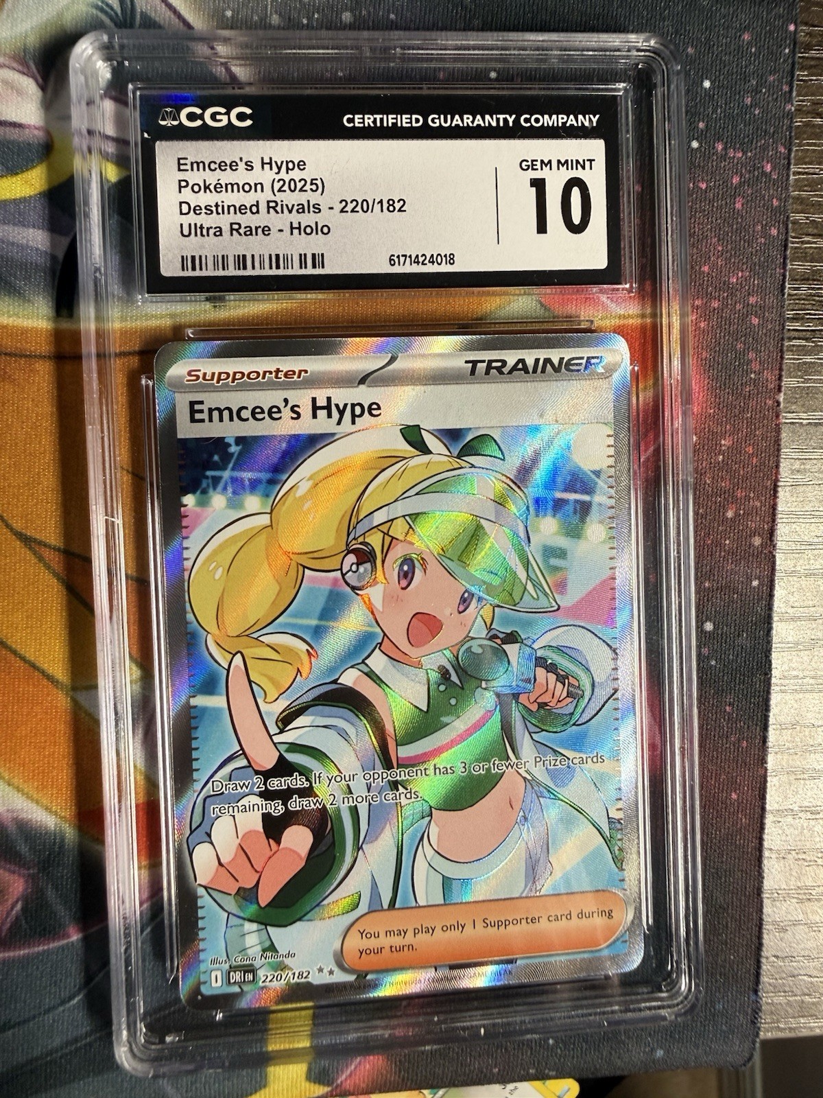 2025 Pokemon Emcee’s Hype Destined Rivals Ultra Rare #220/182 CGC 10 Gem Mint 2025 Pokemon Emcee’s Hype Destined Rivals Ultra Rare #220/182 CGC 10 Gem Mint