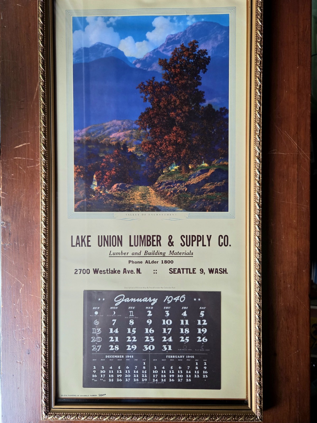Original Maxfield Parrish 1946 \