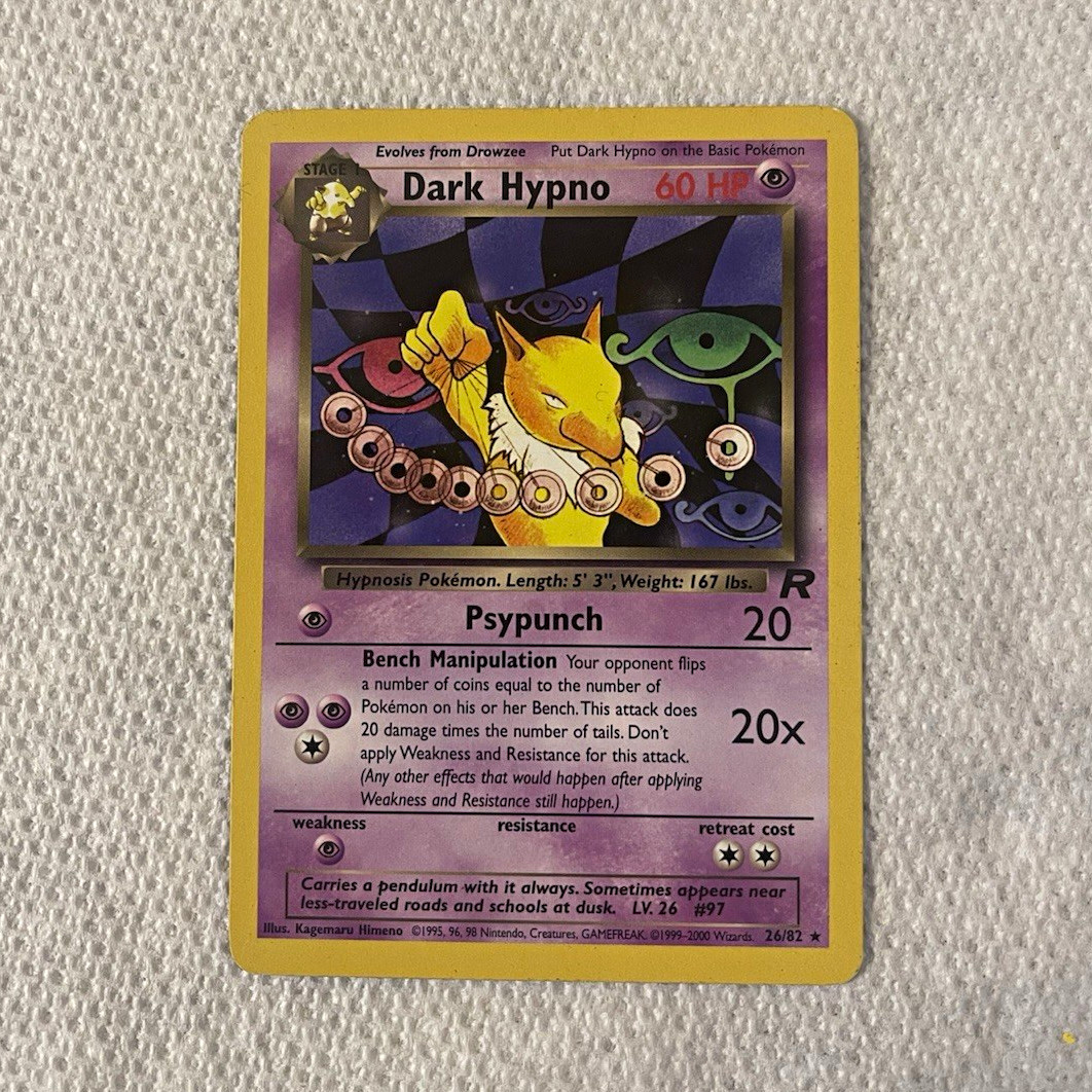 Wizards of the Coast Pokémon TCG Team Rocket Dark Hypno 26/82 Rare EN Wizards of the Coast Pokémon TCG Team Rocket Dark Hypno 26/82 Rare EN