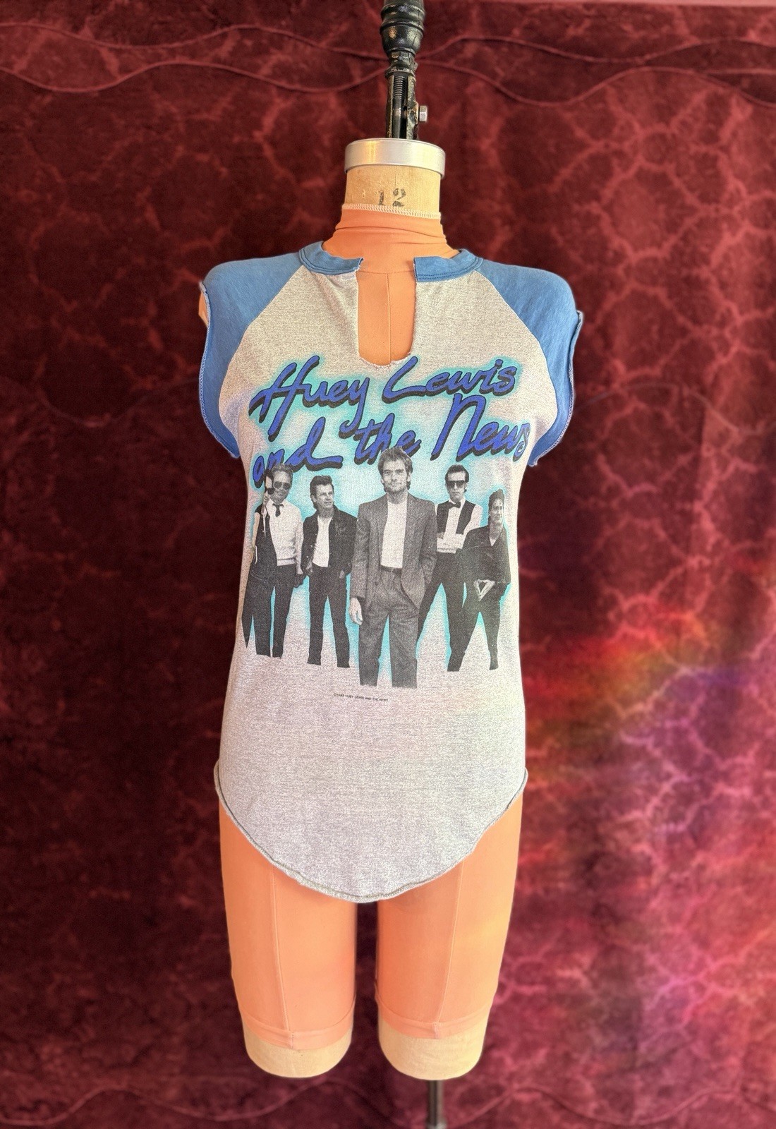 Real Vintage Huey Lewis and the News Sports Tour 84 Sleeveless Shirt ©1983